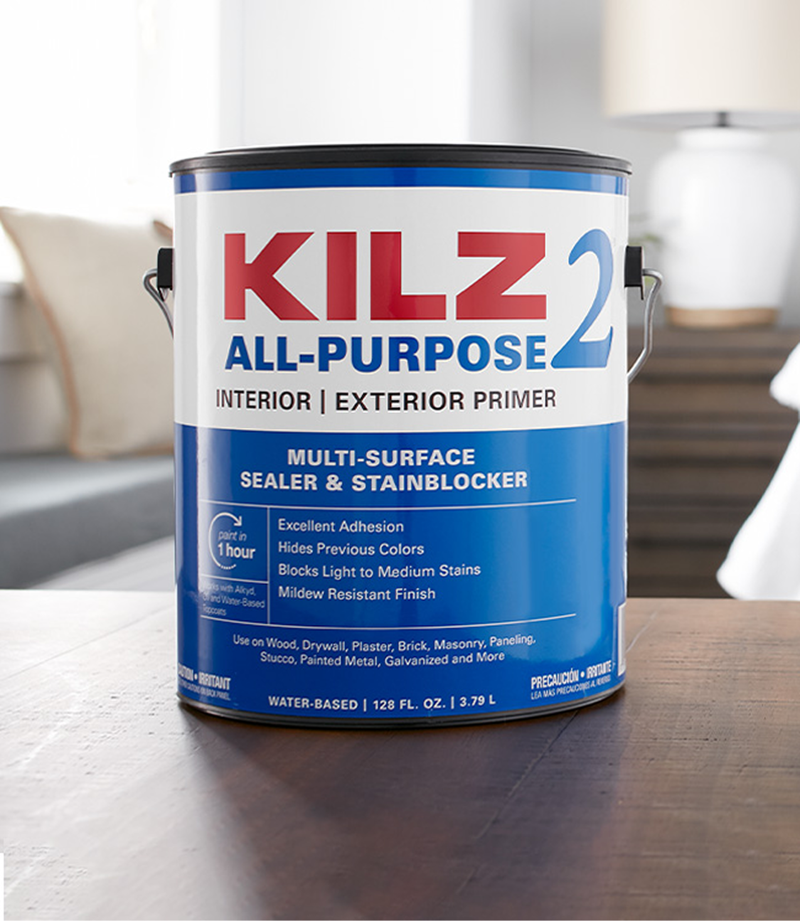 KILZ 2 Can of primer in a bedroom